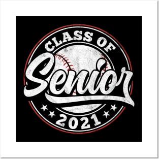 Class Of 2021 Senior Baseball Player Graduation Gift Posters and Art